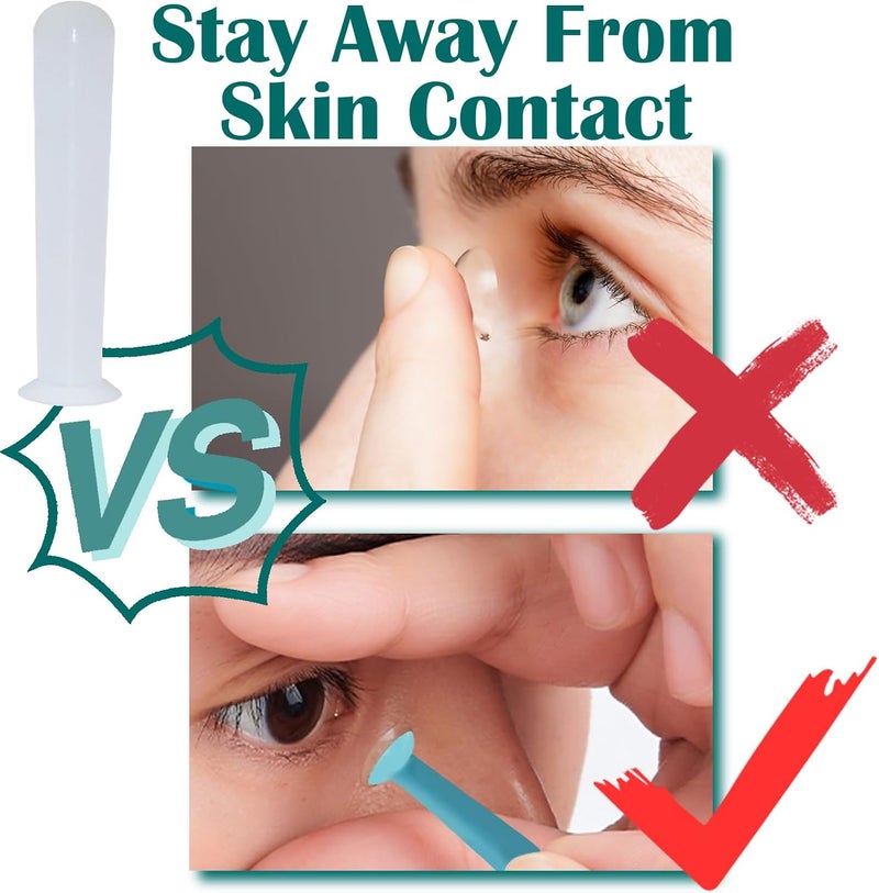 eagosion 4PCS Hollow Hard Contact Lens Remover Tool Contact Lens Plunger Removal Insertion Soft Silicone Suction Cup only for Hard Lenses(OK/RGB Lens) Eye Contact Remover Applicator(not for Soft/Scleral Lens) - Image 4